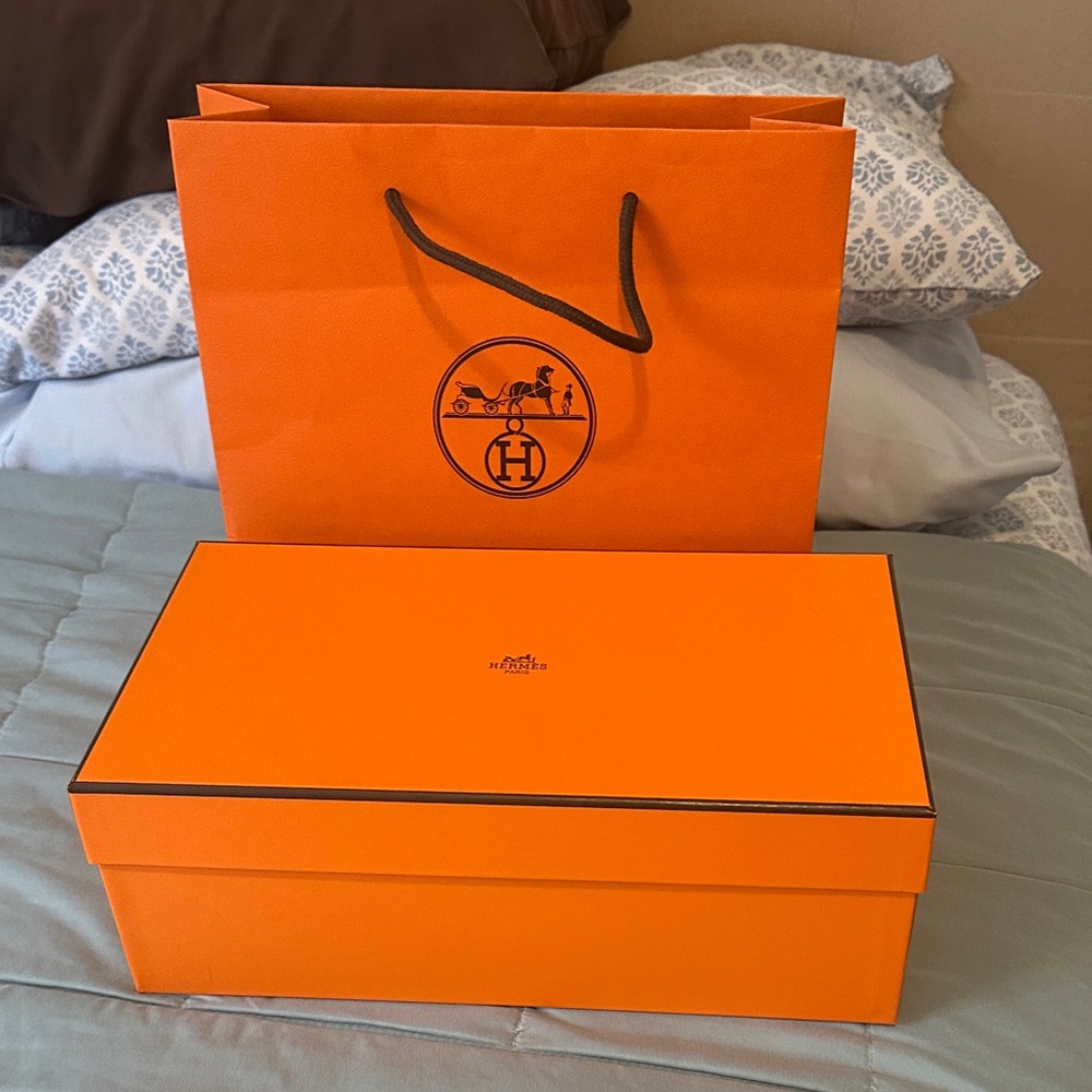 Hermes Orange Gift Box and Bag Set